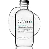 ClarityRx Restore It 7.5% Glycolic Acid Face Serum, Plant Based Exfoliating Treatment, Paraben Free, Natural Skin Care (2 fl 