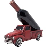 Vintage Pickup Truck Wine Bottle Holder Statue or Decorative Wine Rack in Antique Look for Old Fashioned Farm Country Kitchen