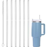 MLKSI Replacement Straw for Stanley 40 oz 30 oz Cup Tumbler, 6 Pack Extra Long Reusable Straws for Stanley 40 oz, Cup Straw f