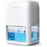 BREEZOME 60 OZ Dehumidifiers for Home, Dual-Semiconductor Quiet Dehumidifier with Timer Sleep Mode Auto-Off 7 Colors Light Po
