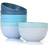 Homestockplus Cereal Bowls 24 OZ Microwave and Dishwasher Safe Bowl BPA Free E-Co Friendly Bowl Set Mixed Color for Cereal, S