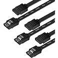 BENFEI SATA Cable III, 3 Pack SATA Cable III 6Gbps Straight HDD SDD Data Cable with Locking Latch 18 Inch Compatible for SATA