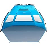 OutdoorMaster Beach Tent for 3-4 Person - Easy Setup and Portable Beach Shade Sun Shelter Canopy with UPF 50+ UV Protection R