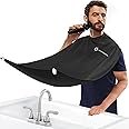 DOEPSILON Beard Bib Apron, Beard Hair Clippings Catcher for Shaving and Trimming, Non-Stick Beard Shave Cape, with 4 Suction 