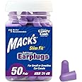 Mack's Slim Fit Soft Foam Earplugs, 50 Pair - Small Ear Plugs for Sleeping, Snoring, Traveling, Concerts, Shooting Sports & P