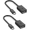 UGREEN Micro USB to USB Micro USB 2.0 OTG Cable 2 Pack On The Go Adapter Micro USB Male to USB Female for Samsung Phone S7 S6