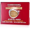 CONNOISSEURS Premium Edition Compact Jewelry Wipes -20% More, No Rinse Gold and Silver Jewelry Cleaner, Polish and Remove Tar