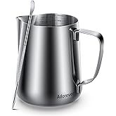 Milk Frothing Pitcher 350ml/600ml/900ml/1500ml (12oz/20oz/32oz/50oz) Steaming Pitchers Stainless Steel Milk/Coffee/Cappuccino