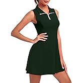 FKEEP Women's Golf Tennis Dress Athletic Workout Dress with Shorts and Pockets