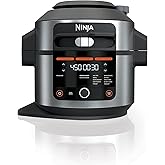 Ninja OL500 Foodi 6.5 Qt. 14-in-1 Pressure Cooker Steam Fryer with SmartLid, that Air Fries, Proofs & More, with 2-Layer Capa