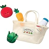 Melissa & Doug Multi-Sensory Market Basket Fill & Spill Toy - Pretend Play Food Menus Grocery Toys, Sorting And Stacking Mult