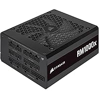 CORSAIR RM1000x Fully Modular ATX Power Supply - 80 PLUS Gold - Low-Noise Fan - Zero RPM - Black