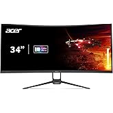 acer Nitro 34" UWQHD 3440 x 1440 1000R Curved PC Gaming Monitor | AMD FreeSync Premium | Up to 180Hz Refresh | Up to 0.5ms | 