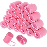 Geyoga 18 Pieces Sponge Hair Rollers Large Soft Foam Hair Styling Curlers Large Size Hairdressing Curlers for Women and Kids 