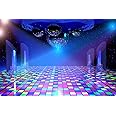 BELECO Disco Party Backdrop 7x5ft Fabric Vintage 70s 80s 90s Disco Ball Stage Backdrop Night Club Neon Music Birthday Backdro