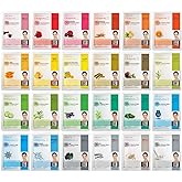 DERMAL 48 Combo Pack Collagen Essence Korean Face Mask - Hydrating and Soothing Facial Mask with Panthenol - Hypoallergenic S