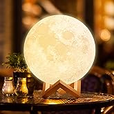 KIFACI Rechargeable Moon Lamp for Adult Kids 5.9inch, 3D Moon Lights for Bedroom, Suitable as Kids Night Lights Bedroom Decor