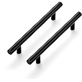 15 Pack 7.38'' Cabinet Pulls Matte Black Stainless Steel Kitchen Cupboard Handles Cabinet Handles 5” Hole Center