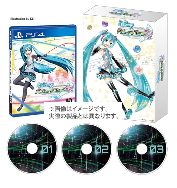 初音ミク Project DIVA Future Tone DX メモリアルパック 【限定版同梱物】・PS4 (R) 専用ソフトウェア ・映像集『初音ミク -Project DIVA- メモリアルコレクション』 ・KEI氏描き下ろしBOX仕様 同梱 & 【予約特典】初音ミク Project DIVA Future Tone DX スペシャルミニサントラCD 付