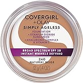 COVERGIRL & Olay Simply Ageless Instant Wrinkle-Defying Foundation, Natural Beige 0.4 Fl Oz (Pack of 1)