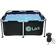 Lark 5' x 24" Square Metal Frame above Ground Pool with 530 Gallon Filtration Pump