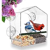 Mrcrafts Window Bird Feeder for Outside with Strong Suction Cups, Fits for Cardinals, Finches, Chickadees etc.