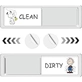 Dishwasher Magnet Clean Dirty Sign, Universal Clean Dirty Magnet for Kitchen, Optional Adhesive Stickers，Easy to Read and Str