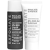 Paula's Choice SKIN PERFECTING 8% AHA Gel Exfoliant & 2% BHA Liquid Duo - Facial Exfoliants for Blackheads, Enlarged Pores, W