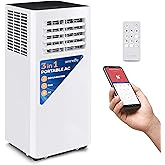 SereneLife Small Air Conditioner Portable 10,000 BTU with Built-in Dehumidifier - Portable AC unit for rooms up to 450 sq ft 