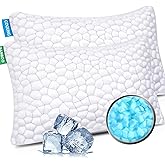 SUPA MODERN Cooling Bed Pillows for Sleeping 2 Pack Shredded Memory Foam Pillows Adjustable Cool Pillow for Side Back Stomach