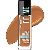 Maybelline Fit Me Matte + Poreless Liquid Oil-Free Foundation Makeup, Warm Coconut, 1 Count (Packaging May Vary)