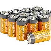 Amazon Basics 12-Pack C Cell Alkaline All-Purpose Batteries, 1.5 Volt, 5-Year Shelf Life