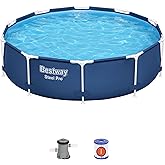 Bestway Steel Pro 10' x 30" Round Above Ground Pool Set | Includes 330gal Filter Pump