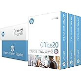 HP Printer Paper | 8.5 x 11 Paper | Office 20 lb | 3 Ream Case - 1500 Sheets | 92 Bright | Made in USA - FSC Certified | 1120