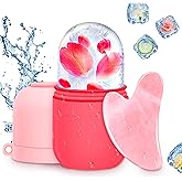 AURUZA Ice Face Roller and Gua Sha Set, Ice Roller for Face & Eye Puffiness Relief Beauty Facial Rollers Mold Icing Massage S