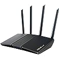 ASUS RT-AX1800S Dual Band WiFi 6 Extendable Router, Subscription-Free Network Security, Parental Control, Built-in VPN, AiMes