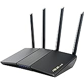 ASUS RT-AX1800S Dual Band WiFi 6 Extendable Router, Subscription-Free Network Security, Parental Control, Built-in VPN, AiMes