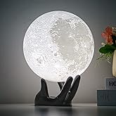 BRIGHTWORLD Moon Lamp, 2023 Upgrade 4.7 inch Moon Light 16 Colors 3D Night Light Bedroom Decor, Birthday Gifts for Kids Child