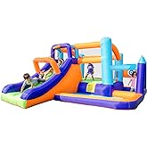 AirMyFun Inflatable Bounce House,Jumping Bouncer with Air Blower,Splash Pool to Play,Kids Slide Park for Outdoor Playing with