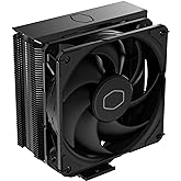 Cooler Master Hyper 212 Black CPU Air Cooler, SickleFlow 120 Edge PWM Fan, Aluminum Top Cover, 4 Copper Heat Pipes, 152mm Tal