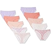 Amazon Essentials Women's Cotton Bikini Brief Underwear (Available in Plus Size), Multipacks