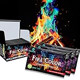 MEKER Fire Color Changing Packets - Fire Pit, Campfires, Outdoor Fireplaces, Bonfire - Magic Colorful Changing Fire - Perfect