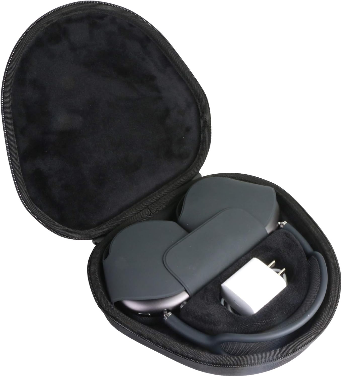 co2CREA Hard Carrying Case Replacement for Apple AirPods Max Headphone (Black Case)