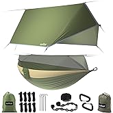 Sunyear Camping Hammock, Portable Double Hammock with Net, 2 Person Hammock Tent with 2 * 10ft Straps, Best for Outdoor Hikin