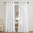 NICETOWN White Sheer Curtains 84 inches Long - Home Decoration Grommet Airy & Lightweight Elegant Window Treatments with Ligh