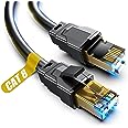 Cat 8 Ethernet Cable, 3ft Heavy Duty High Speed Internet Network Cable, Professional LAN Cable, 26AWG, 2000Mhz 40Gbps with Go