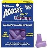 Mack's Slim Fit Soft Foam Earplugs, 5 Pair - Small Ear Plugs for Sleeping, Snoring, Traveling, Concerts, Shooting Sports & Po