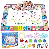 Water Doodle Mat - Kids Painting Writing Doodle Toy Board - Color Doodle Drawing Mat Bring Magic Pens Educational Toys for Ag