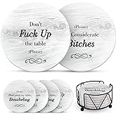 Funny Coasters - Perfect White Elephant Gifts - Unique Gifts for Women Men - Cool Friend Gifts - Secret Santa Gifts - Gag Gif