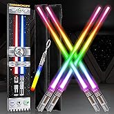 LIGHTSABER CHOPSTICKS LIGHT UP STAR WARS CHOPSTICK LED Glowing Light Saber Chop Sticks REUSABLE Sushi Sabers Cool Fun Geeky S